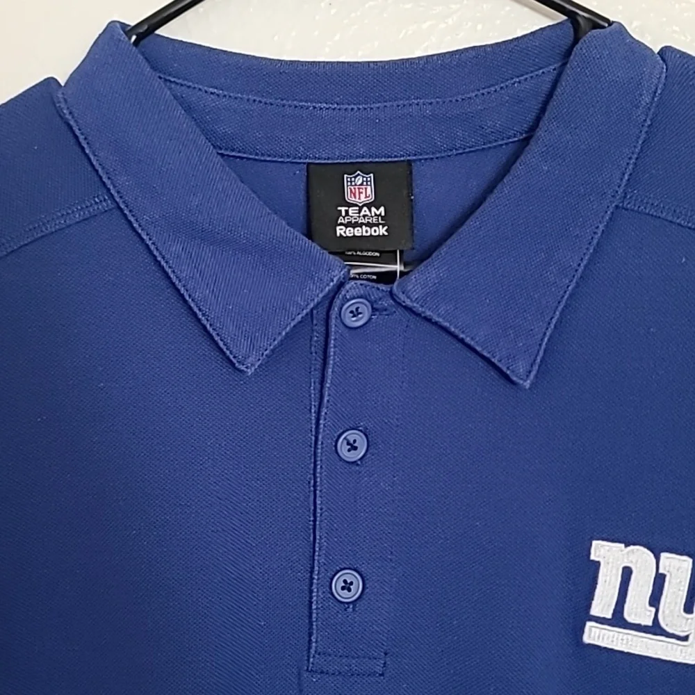 New York Giants Mens Polo Shirt Reebok Licensed NFL Team Apparel Size XL - Picture 6 of 15